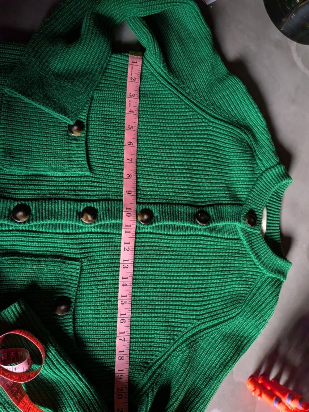 Sézane Madeline Cardigan | Green - Picture 11 of 16